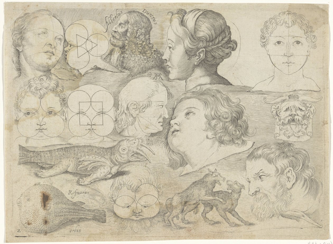 Övningsblad med teckningsexempel: figurer, djur m.m. av Michael Snijders