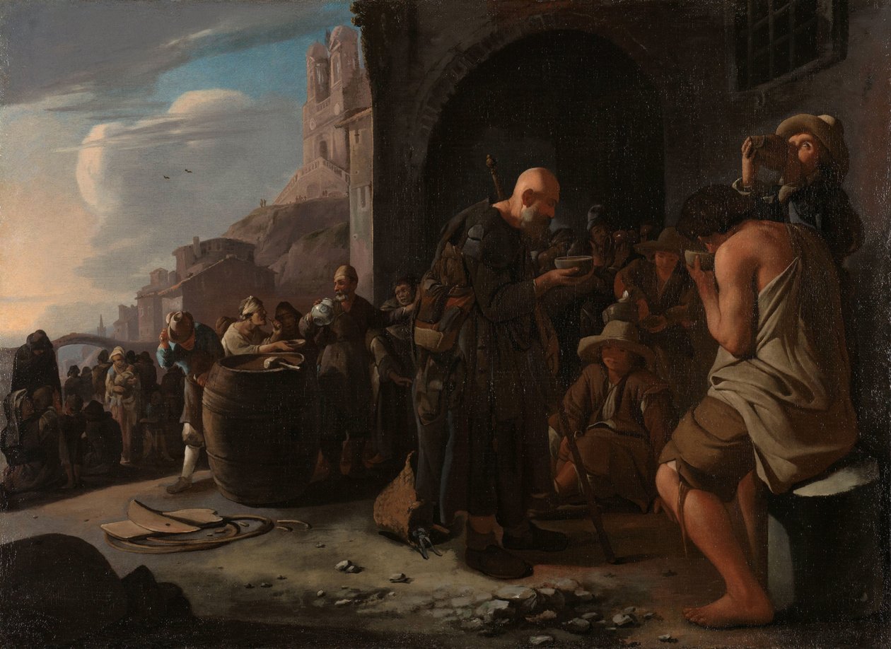 Uppfriskande av den törstiga De dorstigen laven av Michael Sweerts