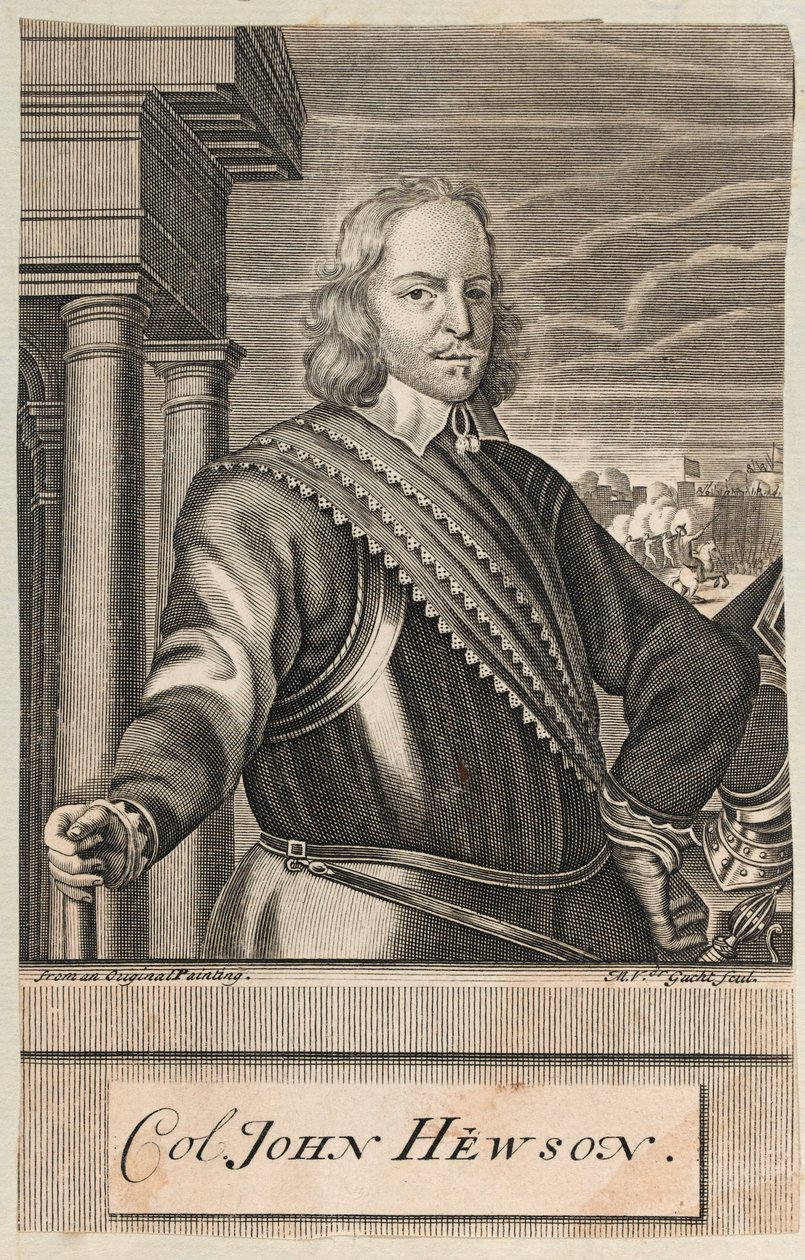 Överste John Hewson, ca 1647 (gravyr) av Michael Vandergucht