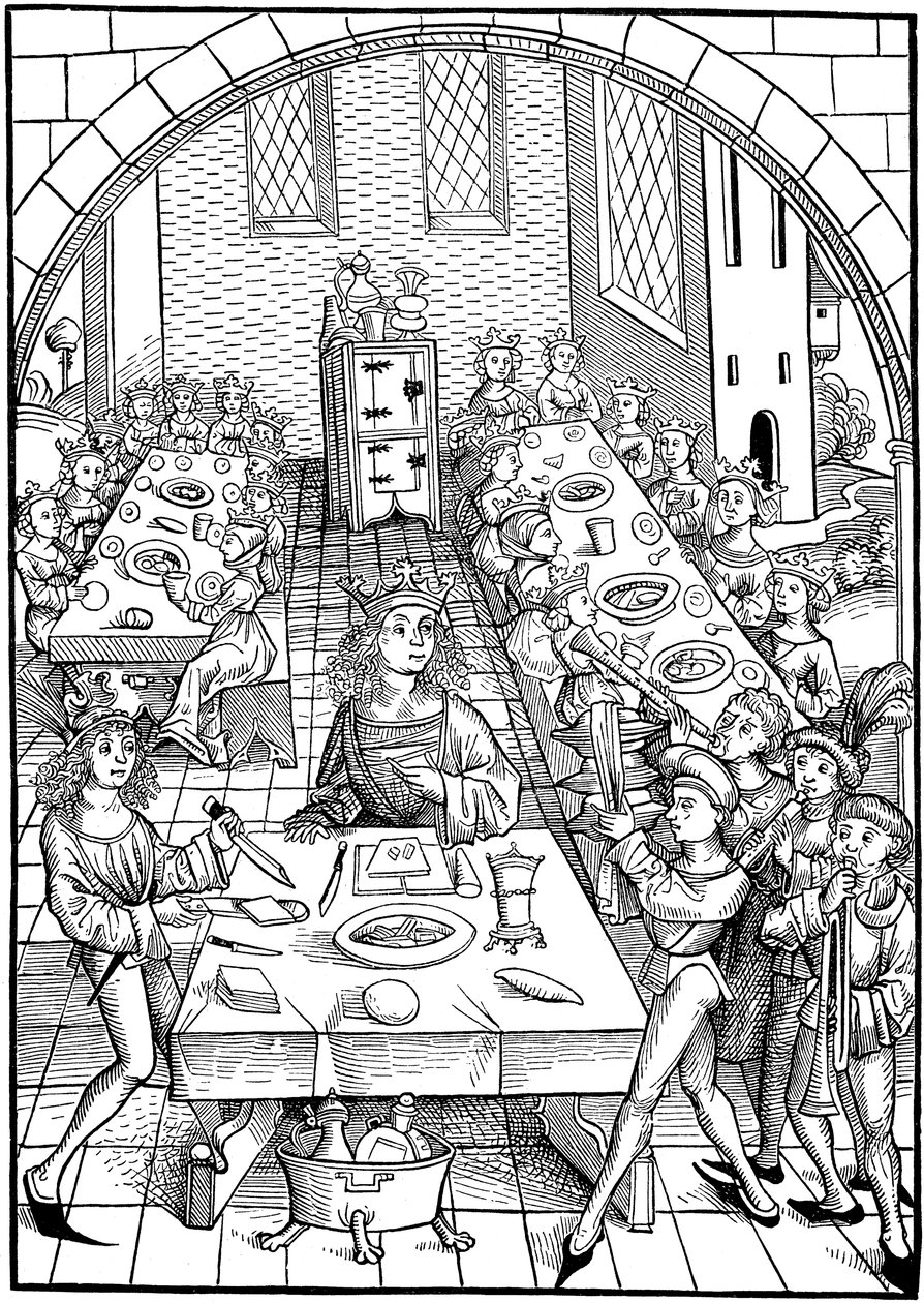 Illustration till boken Schatzkammer, 1490-1491 av Michael Wolgemut