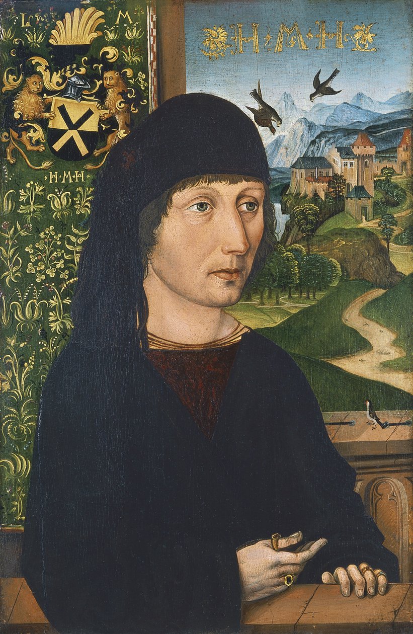 Porträtt av Levinus Memminger, ca 1485 av Michael Wolgemut