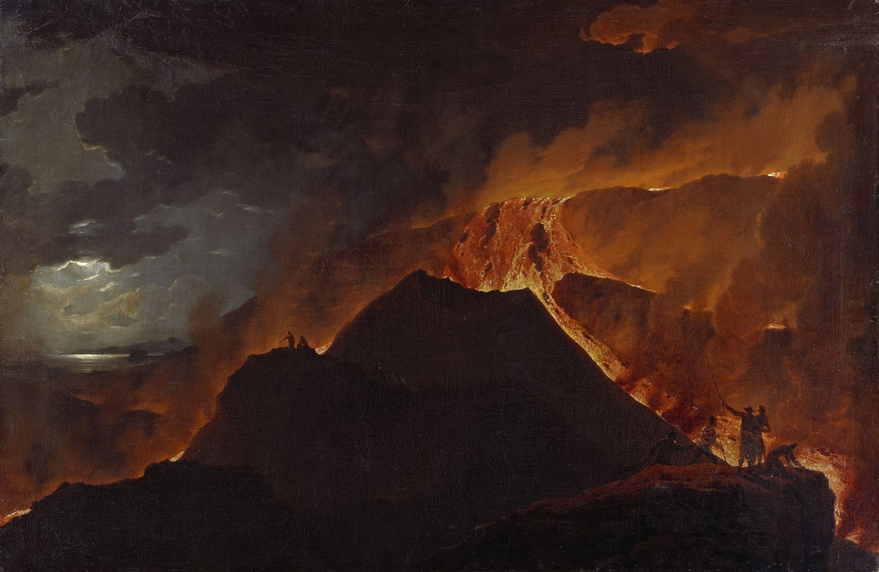 Nyklassicism: Vesuviusets utbrott par Wutky, Michael (1739-1822) av Michael Wutky