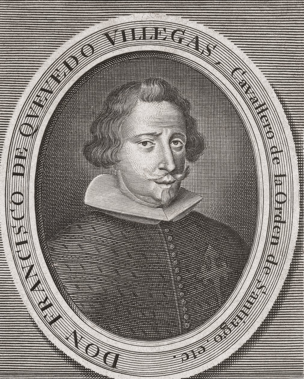 Francisco Gómez de Quevedo och Santibáñez Villegas. av Michael van der (after) Gucht