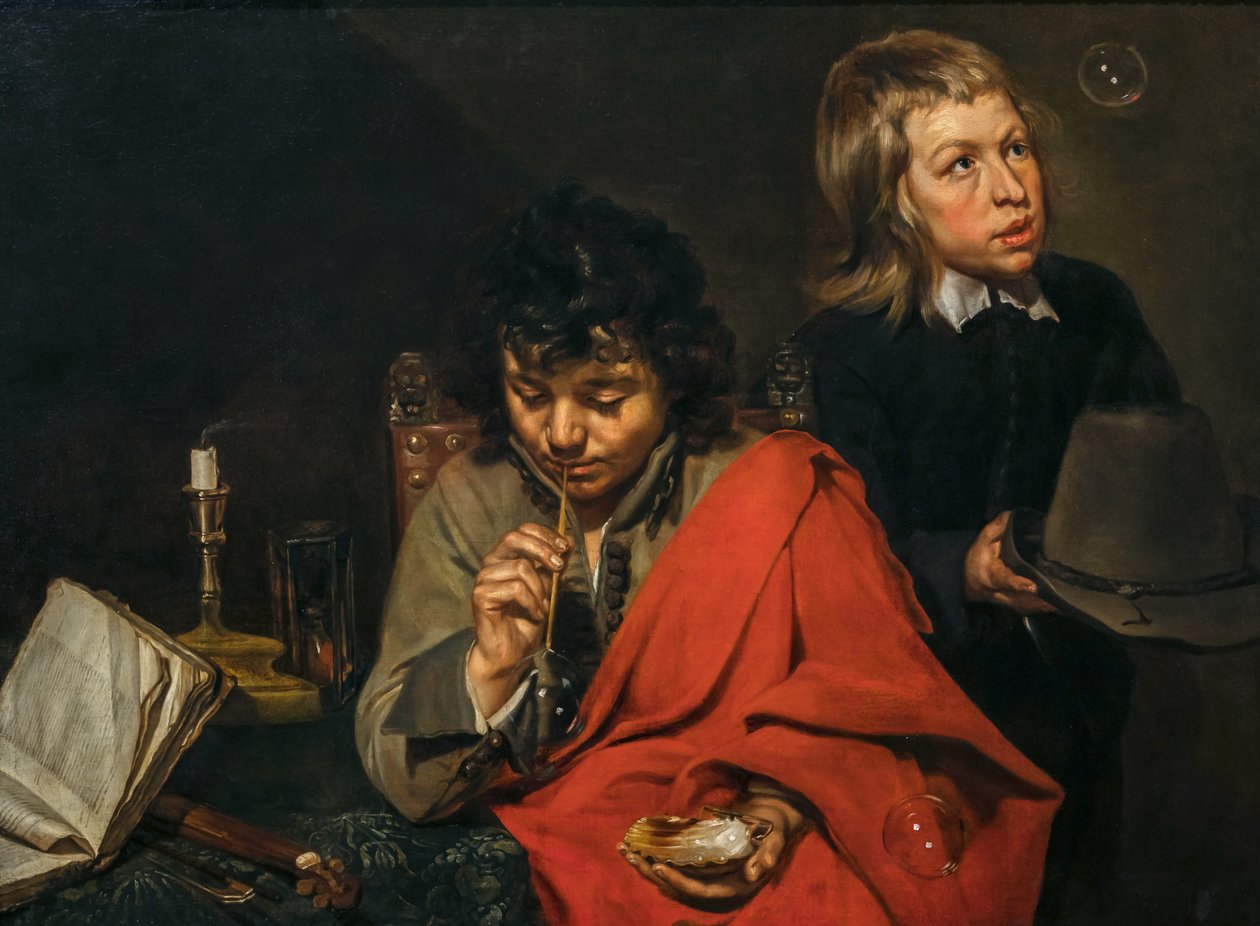 Boys Blowing Bubbles, ca 1640-talet (Olja på duk) av Michaelina Wautier