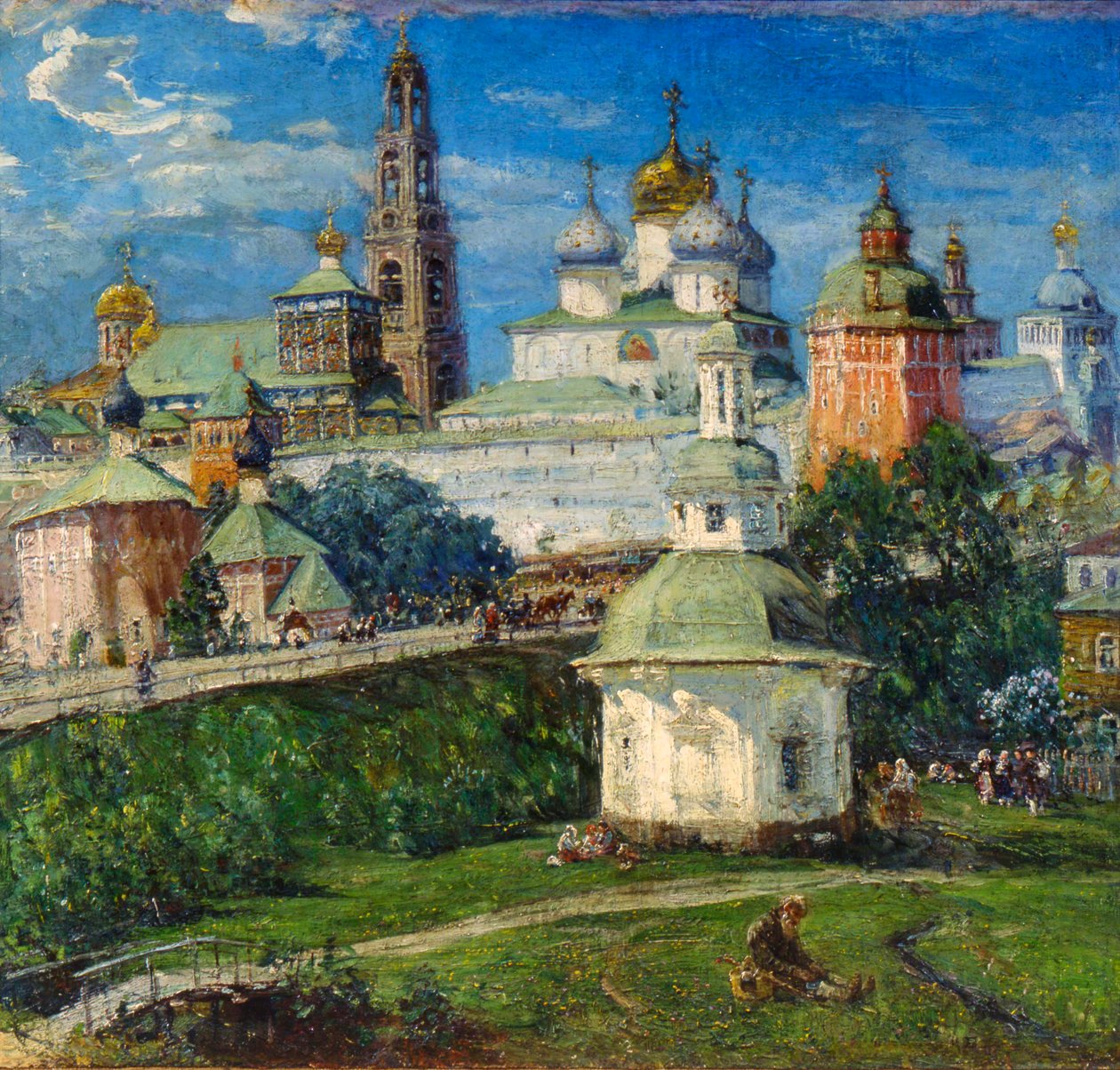 Treenigheten Lavra av St Sergius i Sergiyev Posad, 1910-talet. av Michail Boskin