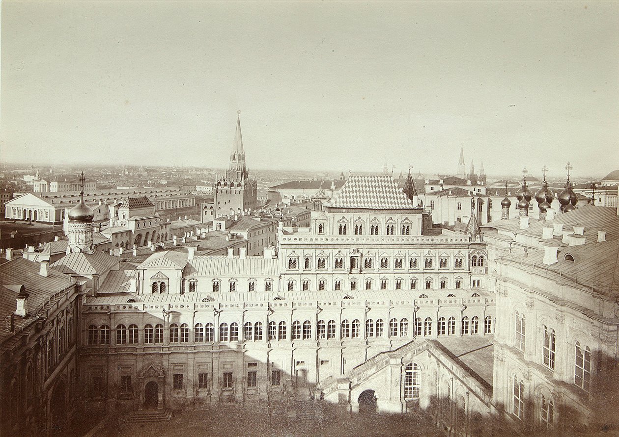 Fasad av Terem Palace i Moskva Kreml. Albumin Foto av Michail Michailoich Panov (1836-1894) av Michail Michailovich Panov