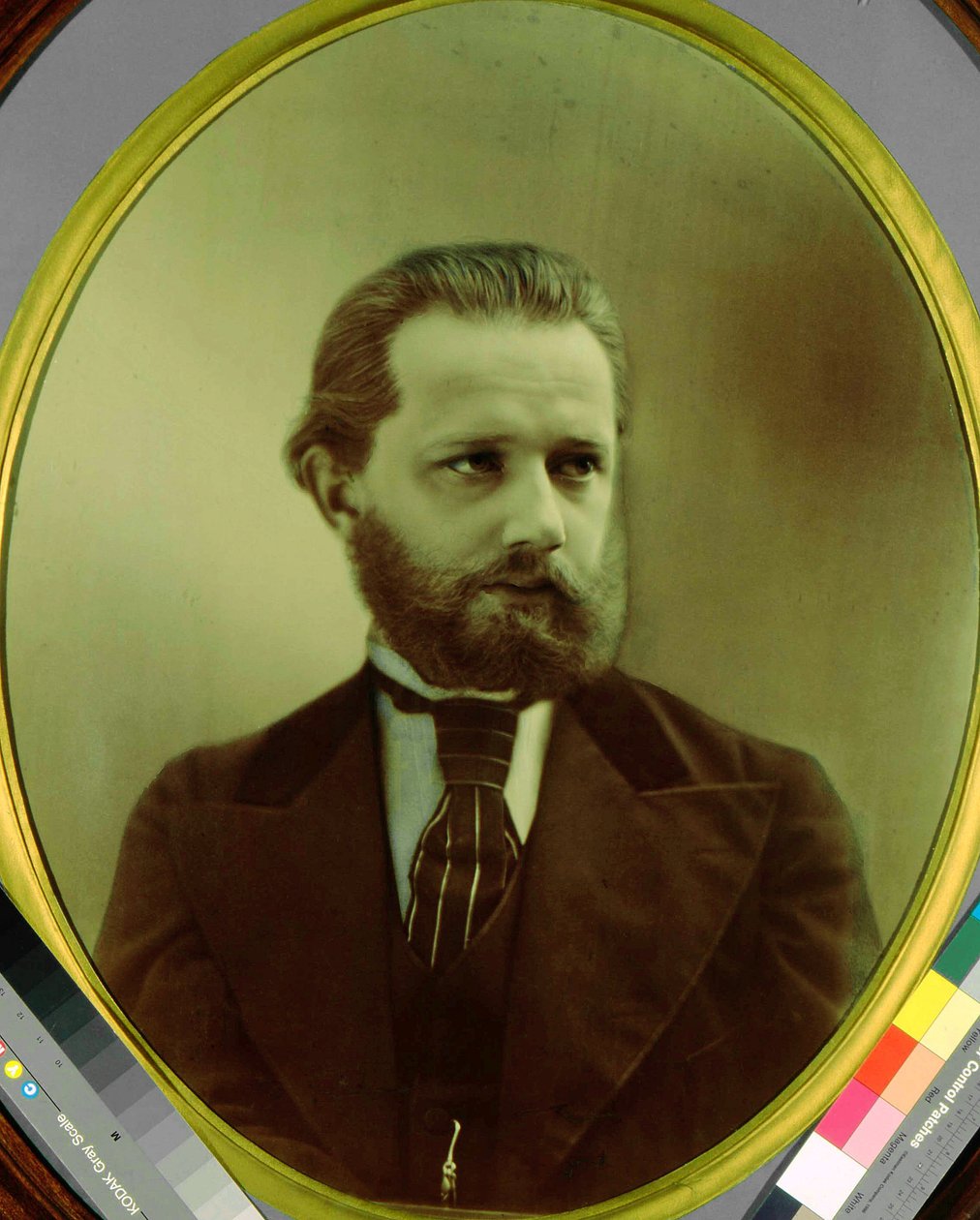 Porträtt av kompositören Piotr Tchaikovsky (Pyotr Petr Ilitch Tchaikovski) (Tchaikowsky) (1840-1893). Fototyp av Michail Michailoich Panov (1836-1894). State P.I. Tchaikovsky Memorial Museum, Klin av Michail Michailovich Panov