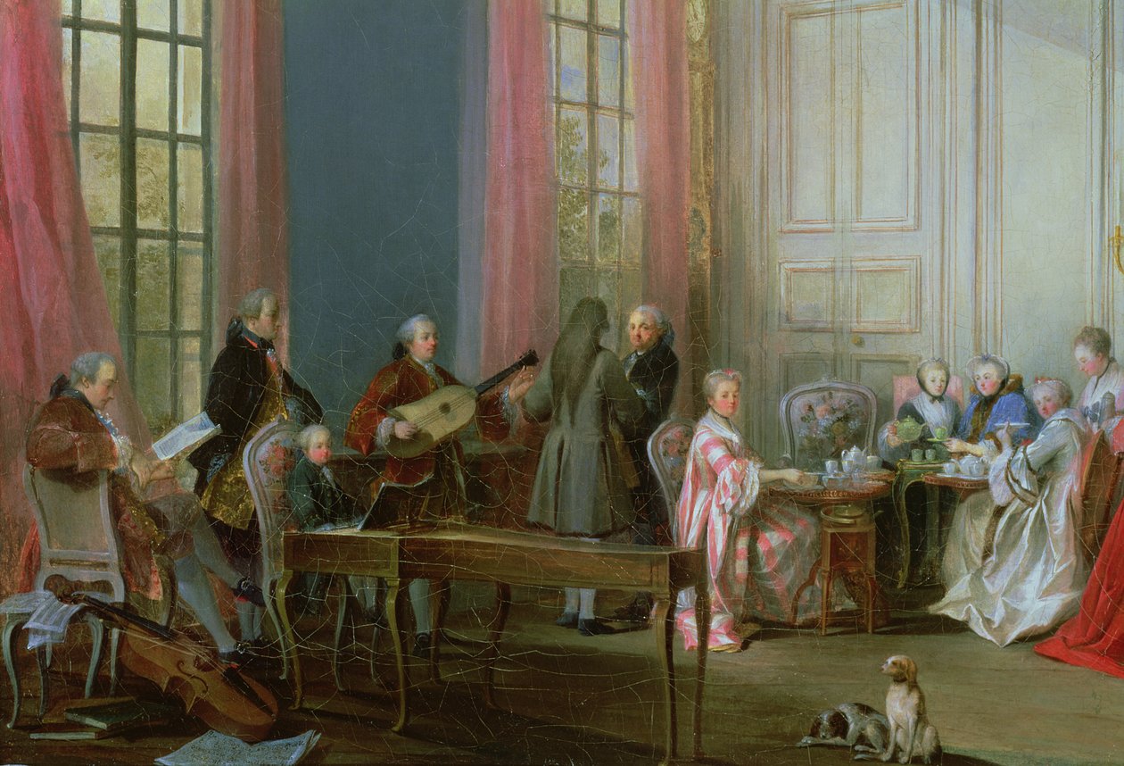 CRL29770 Den unge Mozart vid klavikordet, detalj från Le The a l