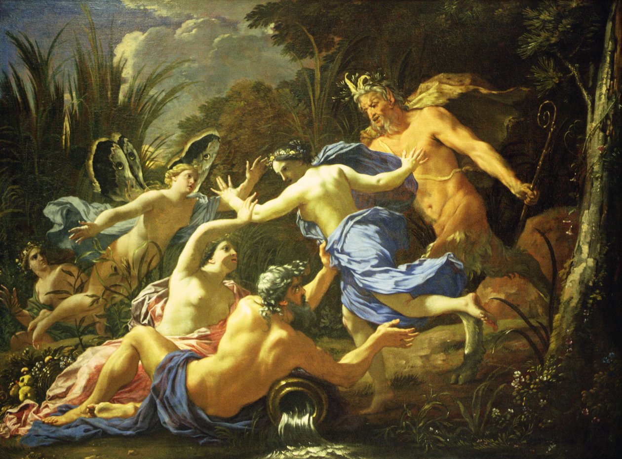 Pan och Syrinx, 1657 av Michel Dorigny