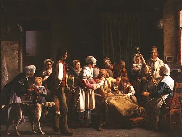 Farfars födelsedag, 1837 av Michel Philibert Genod