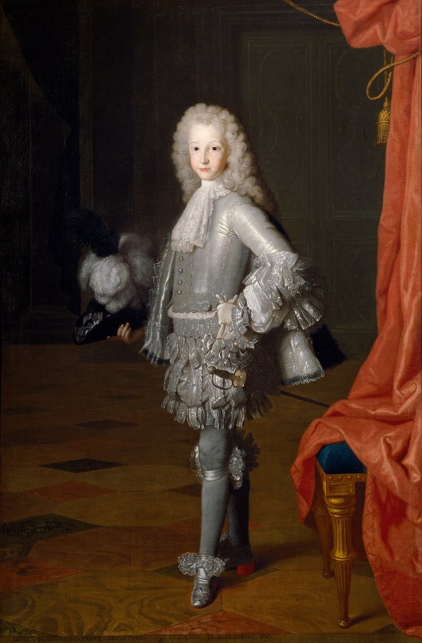 ""Porträtt av Ludvig I av Spanien (1707-1724)"" (Louis I som prins av Asturien) Målning av Michelangelo Houasse (1680-1730) 1717 Dim 172x112 cm Museo del Prado, Madrid av Michel Ange Houasse