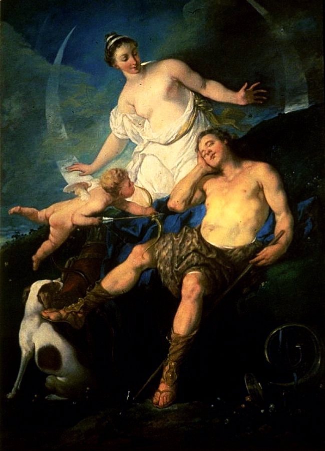  Diana and Endymionn av Michel Francois Dandre Bardon