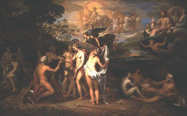 The Judgment of Paris (olja på duk) av Michel (attr. to) Corneille