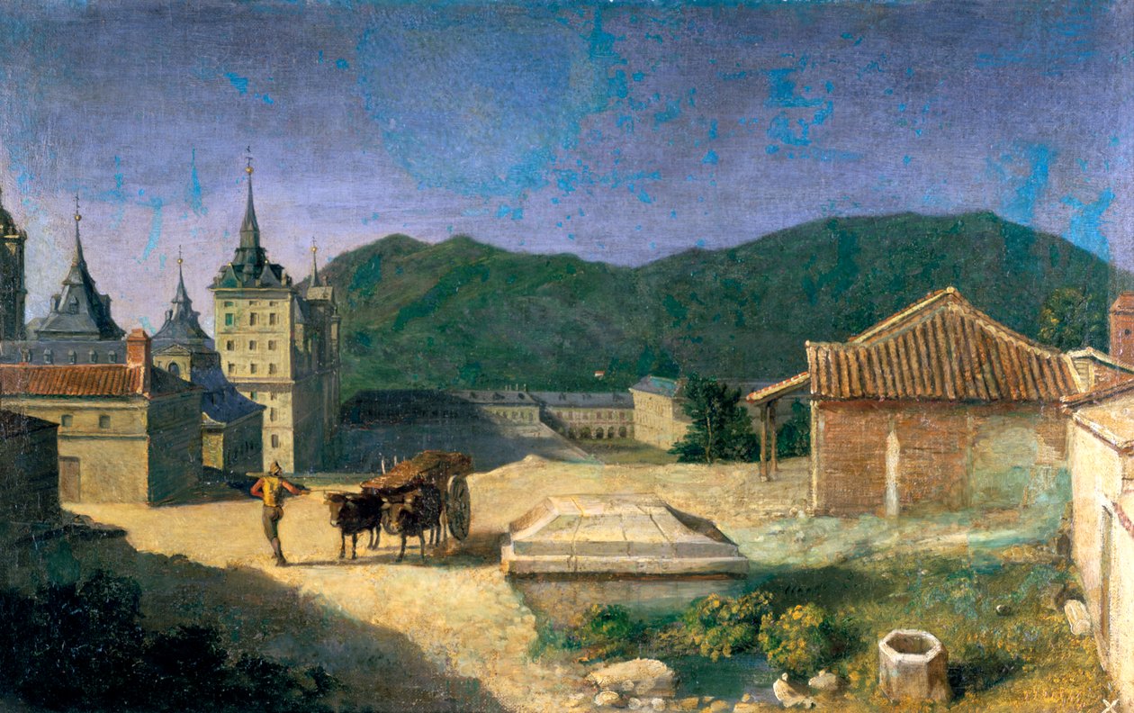 Utsikt över Escorial, Spanien, tidigt 1700-tal av Michel Ange Houasse