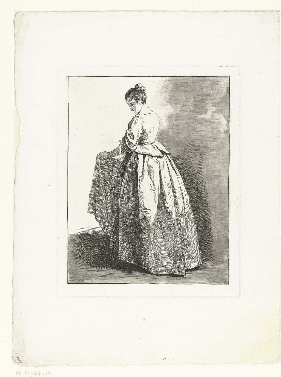ung flicka Figurstudier (serietitel) Etudes de figures draperier (serietitel) av Michel Barthelemy Ollivier