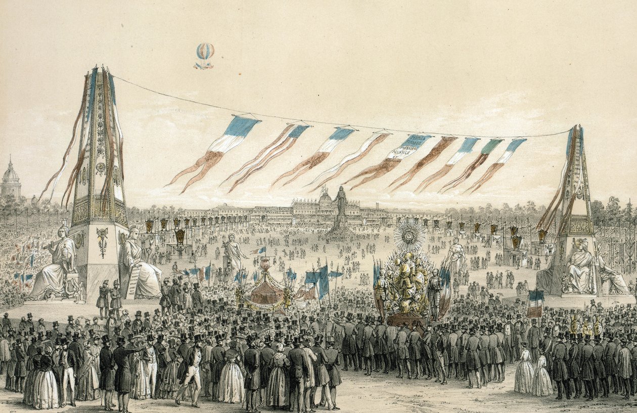 Fete de la Concorde, Paris av Michel C. and Gaildrau Jules (1816 98) Fichot