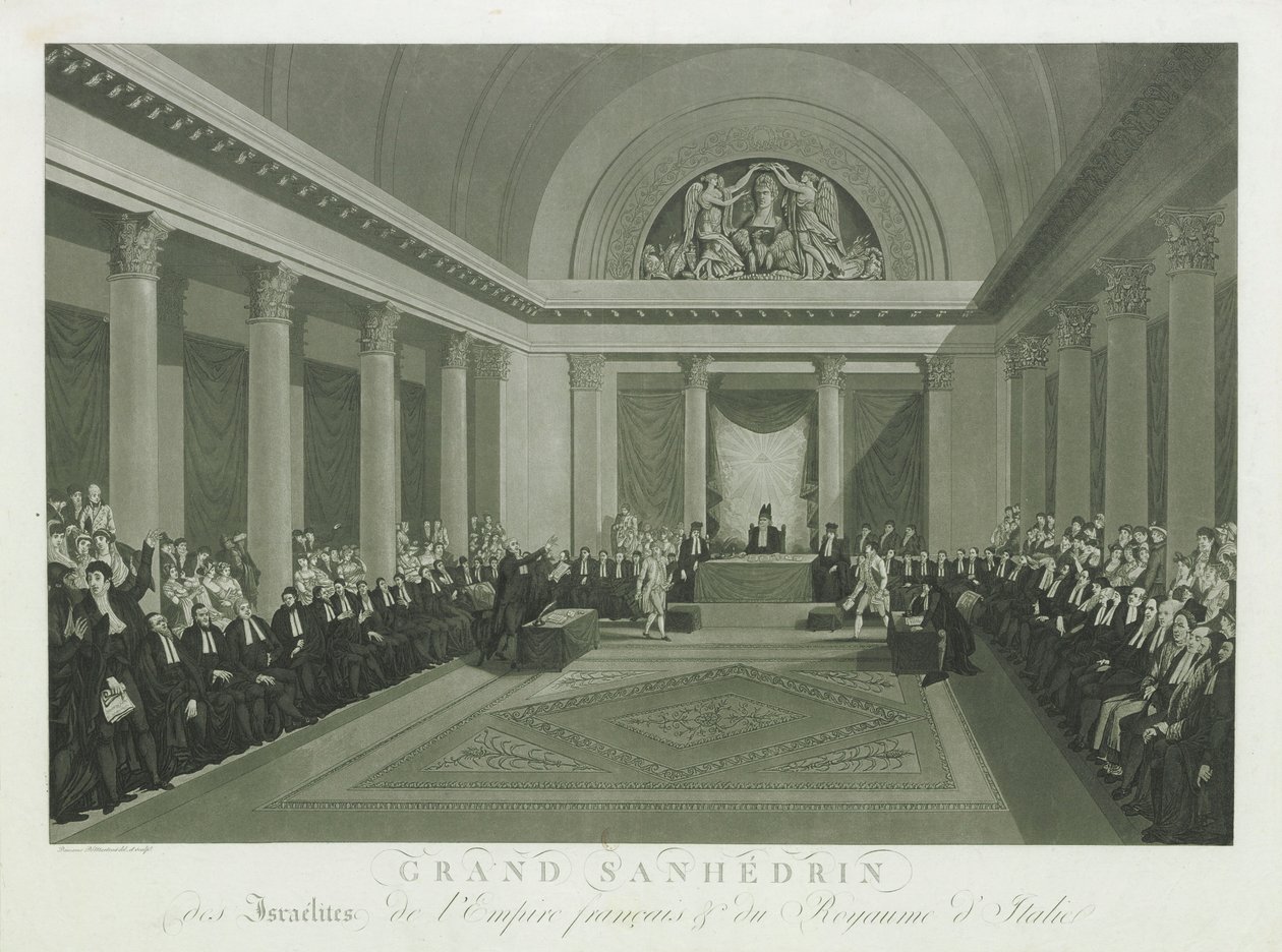 Israeliternas stora Sanhedrin av Napoleon I, 1806. av Michel François Damame Demartrais