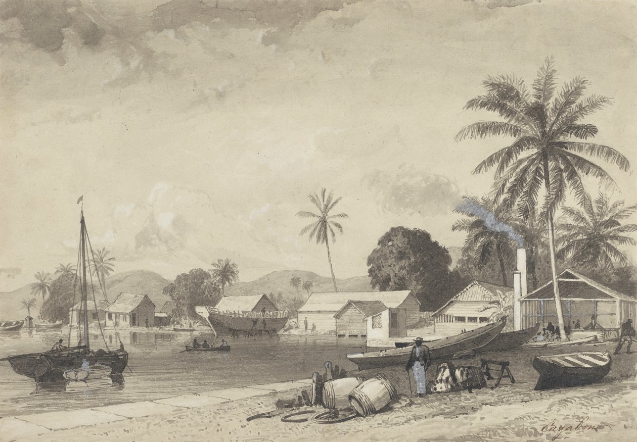 Corbeaux Town, Spaniens hamn av Michel Jean Cazabon