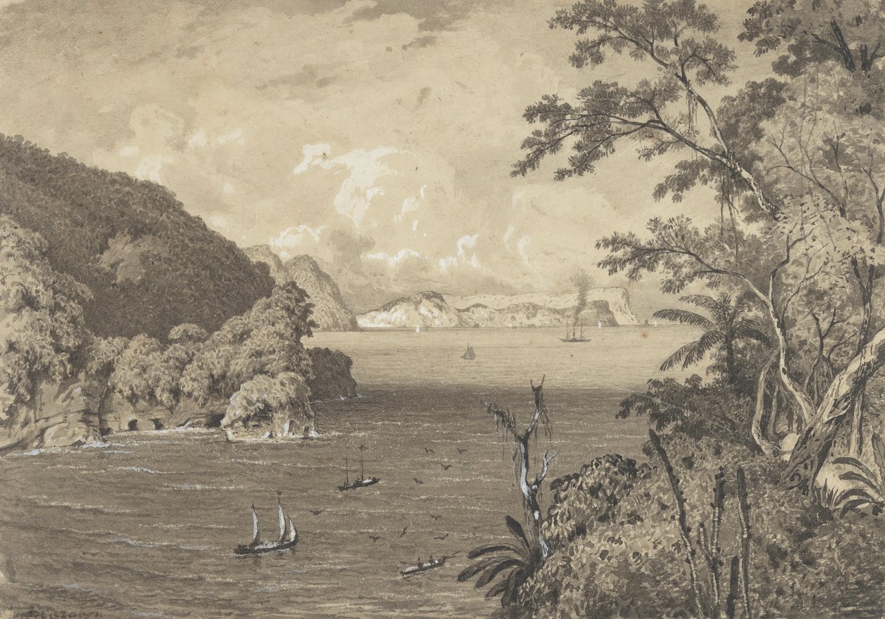 Bocas från det gamla fortet, Macqueripe av Michel Jean Cazabon