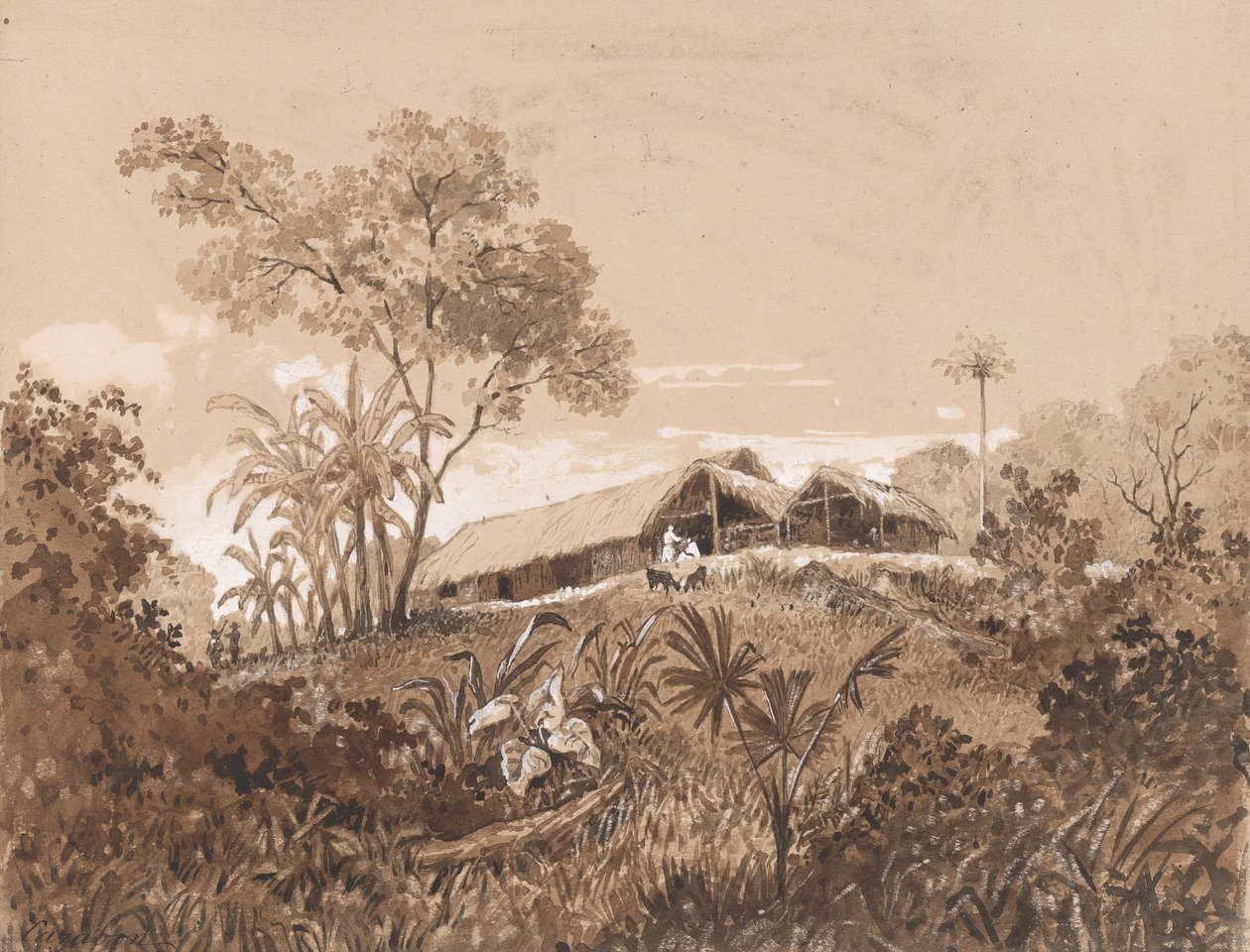 Stugan, Mount Tamana av Michel Jean Cazabon