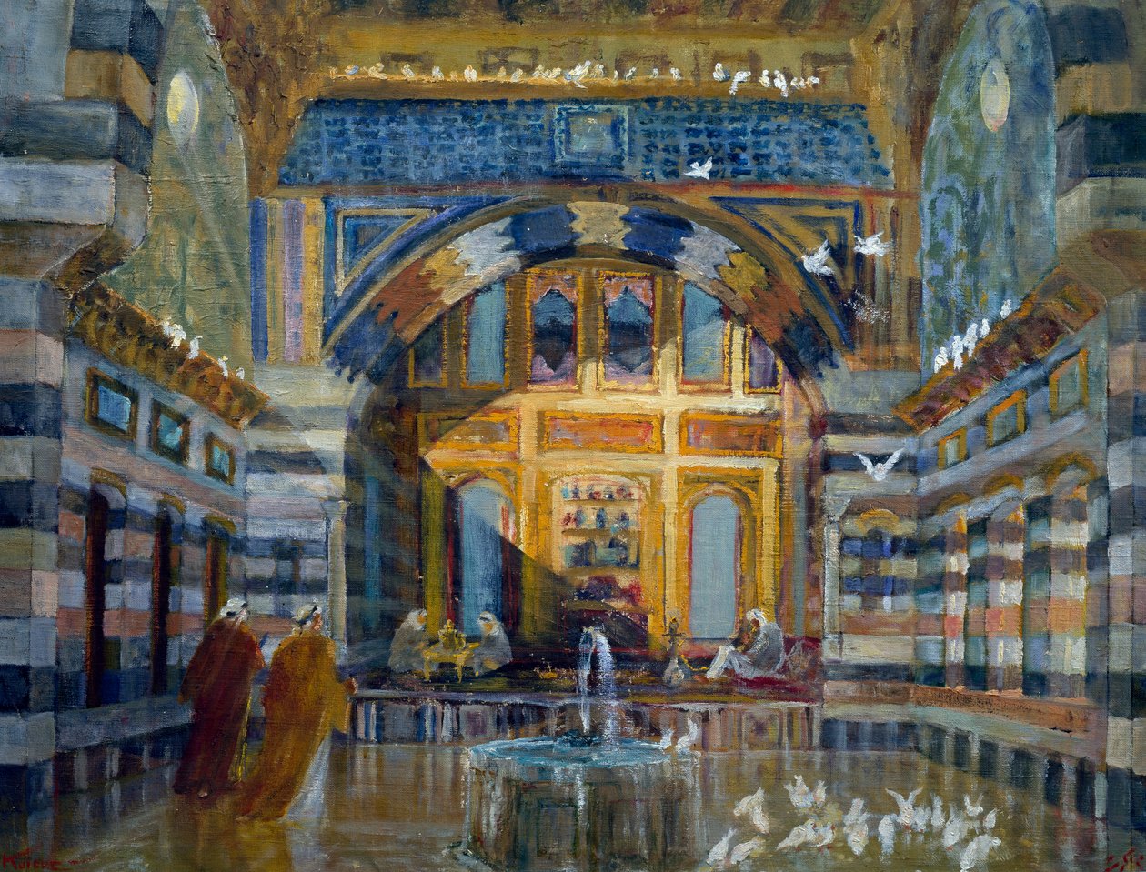 Byggnadens entré av Michel Kurche