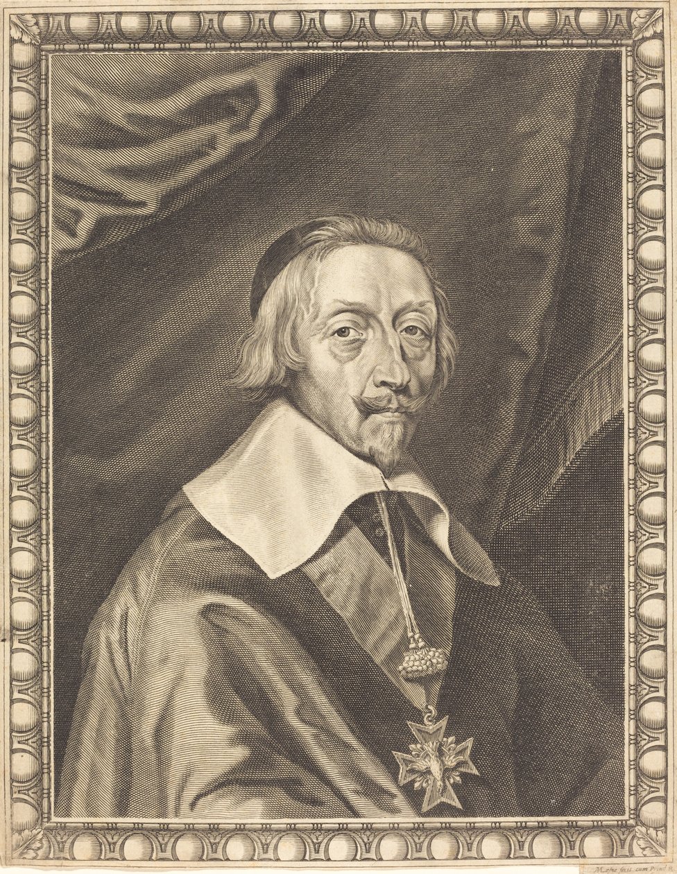 Armand Jean du Plessis, kardinal Richelieu av Michel Lasne