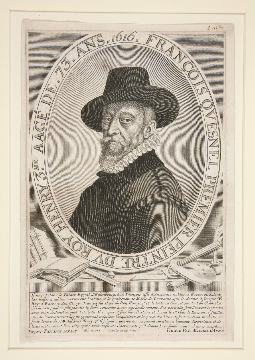 François Quesnel (1543-1619), vid 73 års ålder av Michel Lasne