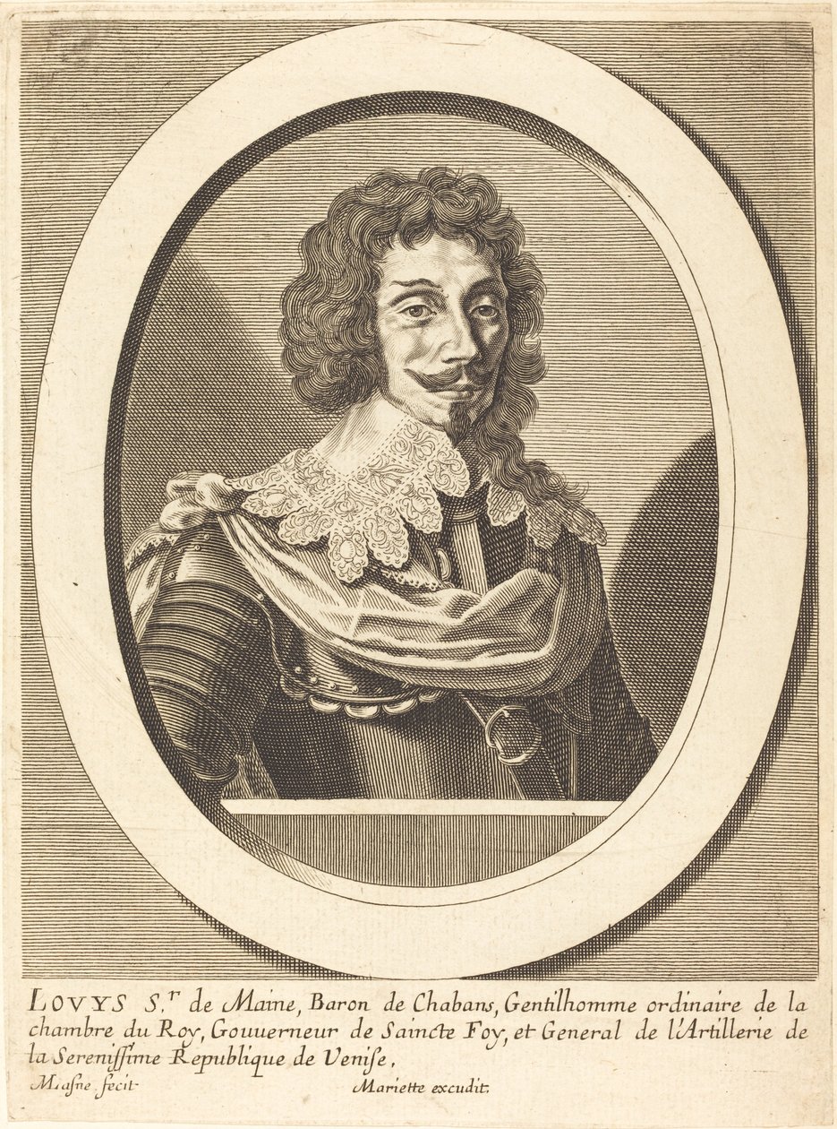 Louis Sieur av Maine av Michel Lasne after Pierre Jean Mariette