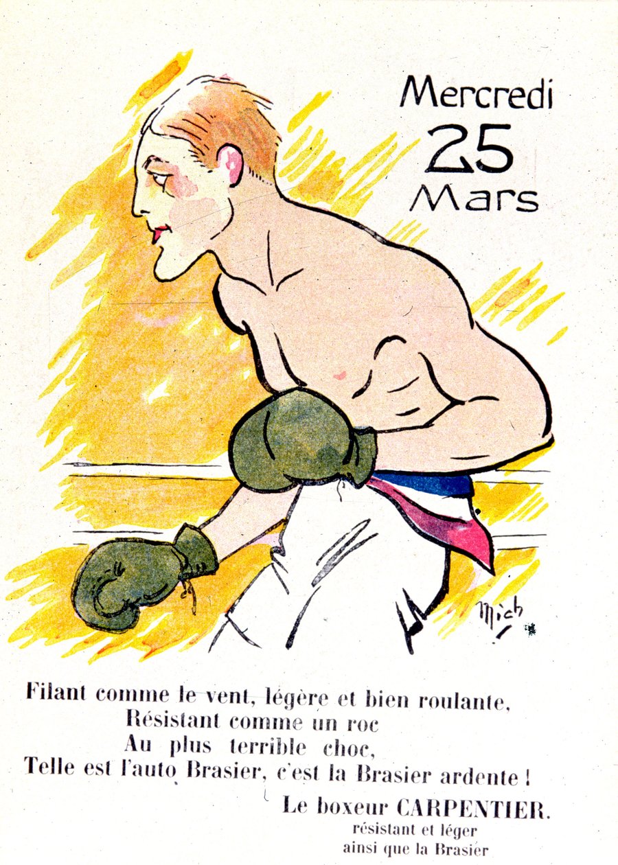 Boxaren Georges Carpentier, ca 1920 av Michel Liebeaux