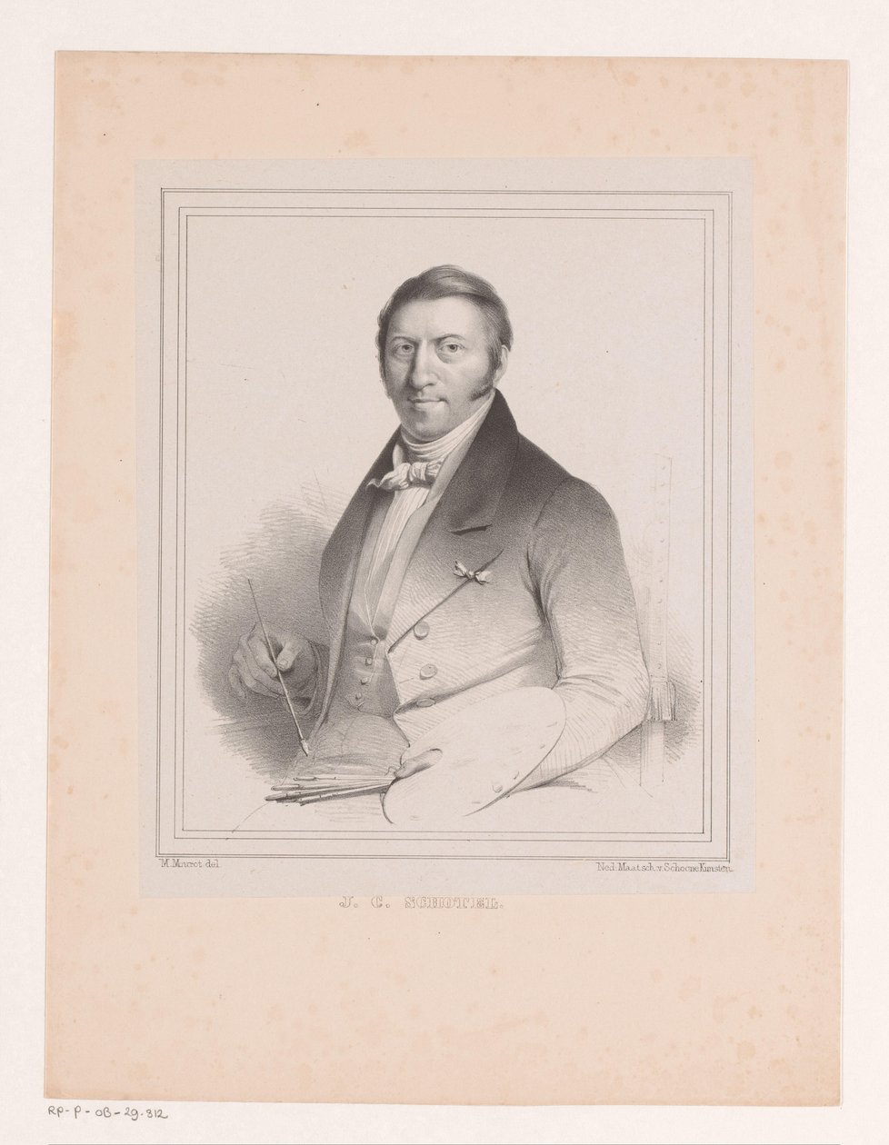 Porträtt av Johannes Christian Dish av Michel Mourot