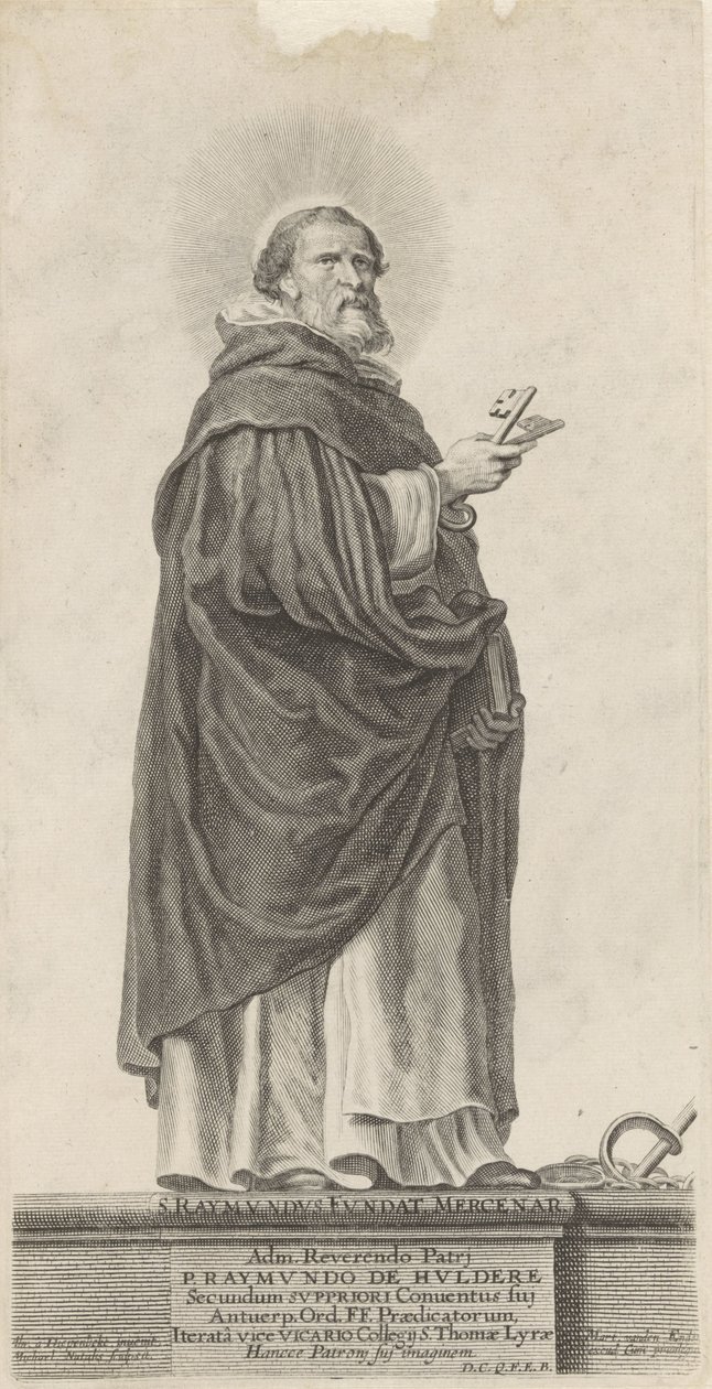 De helige Raymond van Peñafort St. Raymond Founds. legosoldat (titel på objekt) av Michel Natalis