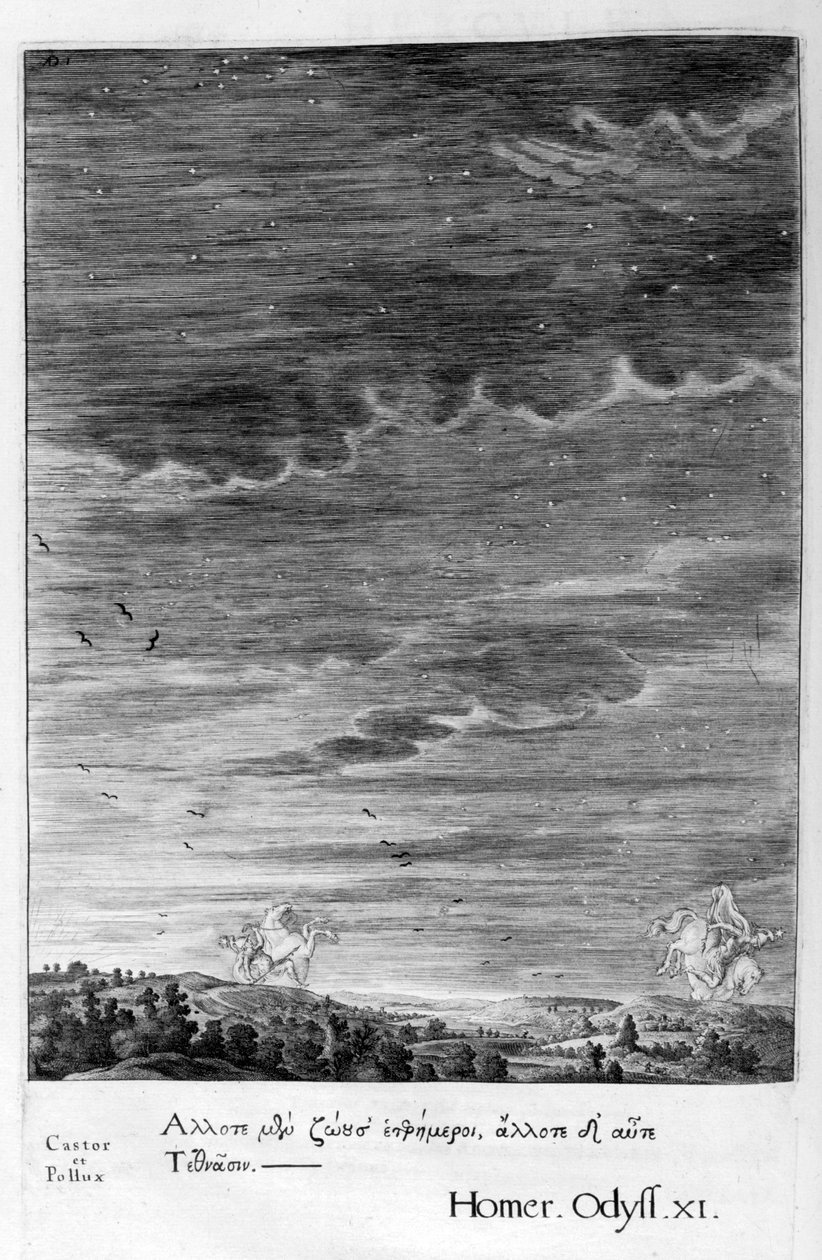 Castor och Pollux, 1655 av Michel de Marolles