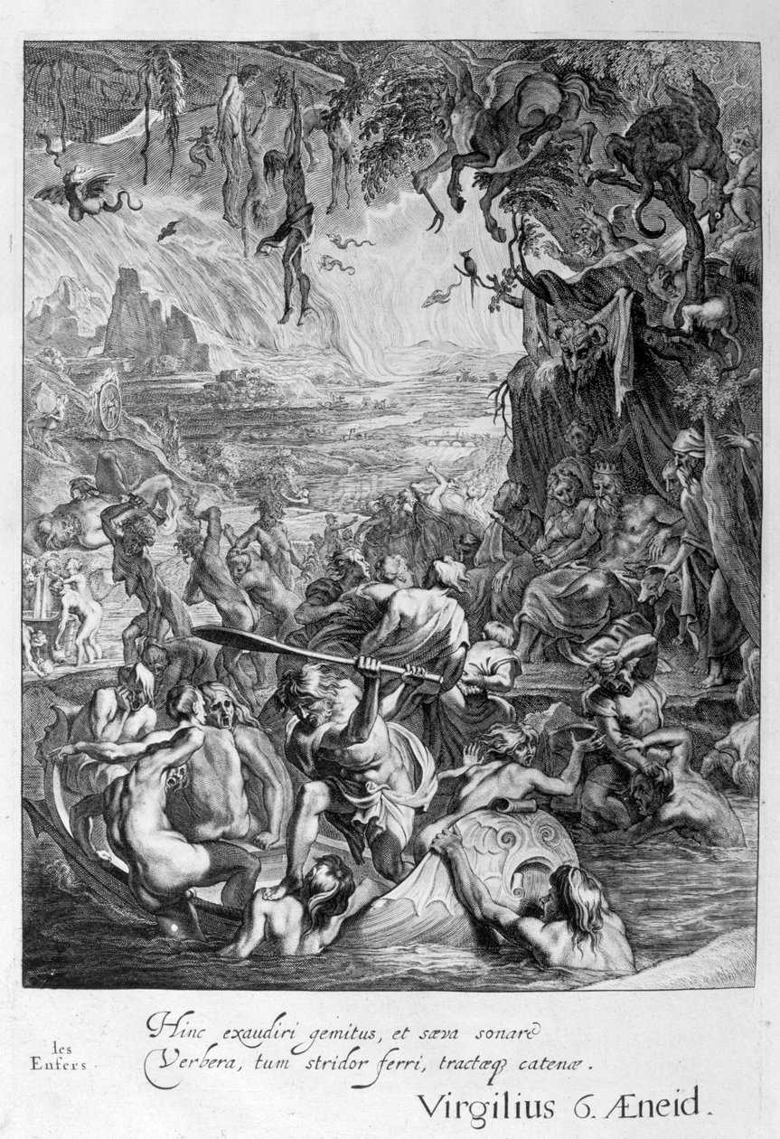 Scene of Hell, 1655 av Michel de Marolles