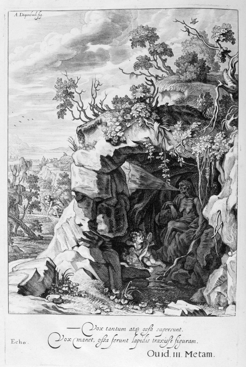 Nymfen Echo ändrades till ljud, 1655 av Michel de Marolles
