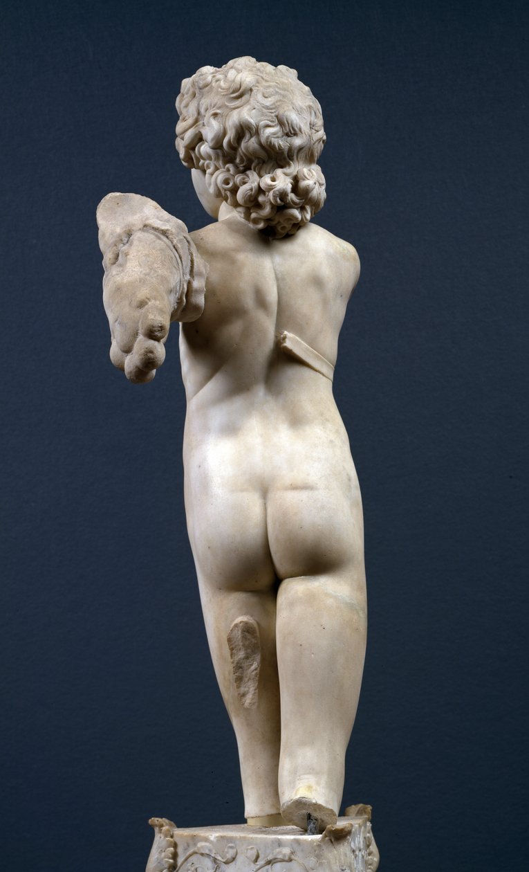Bakifrån av "Manhattan" Cupid, c.1494-96 (marmor) av Michelangelo Buonarroti
