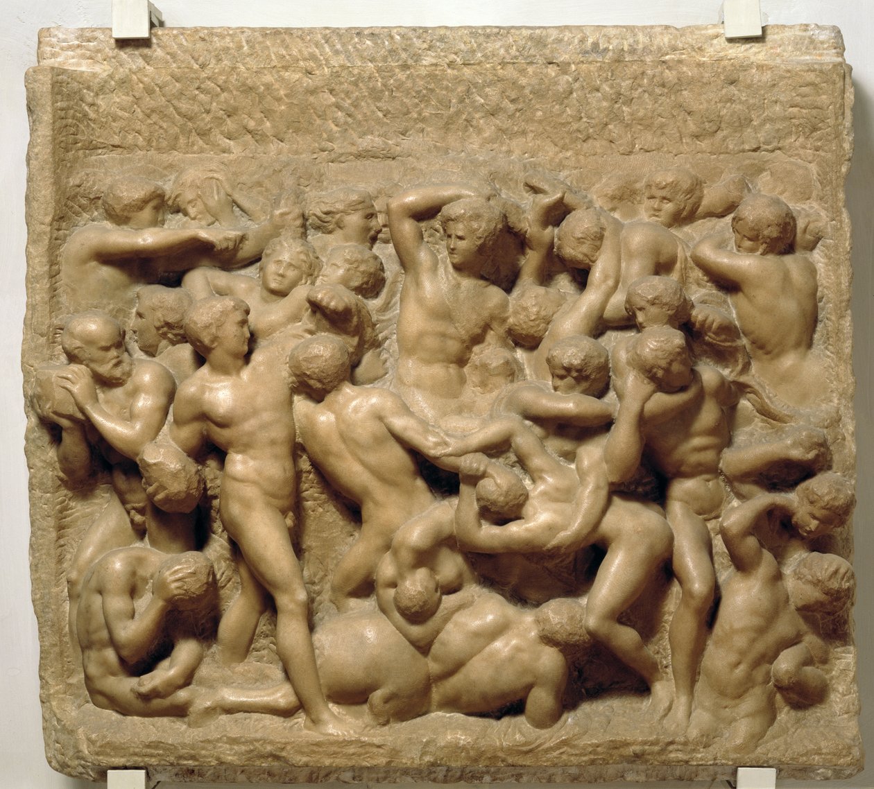 Battle of the Kentaurs (marmor) av Michelangelo Buonarroti