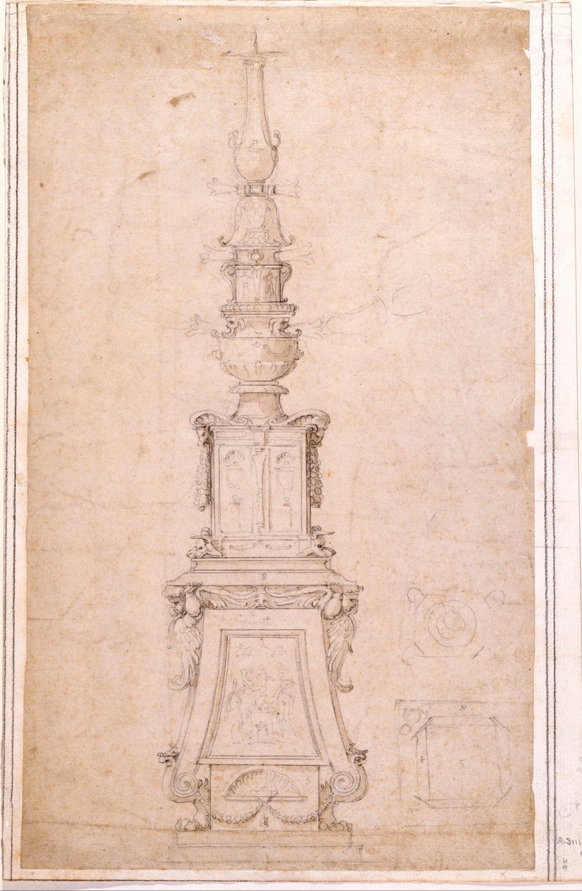 Design for a Candelabrum av Michelangelo Buonarroti