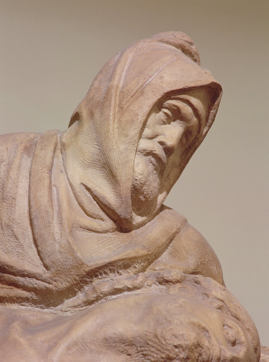 Detalj av Florens Pieta, 1547-53 marmor av Michelangelo Buonarroti