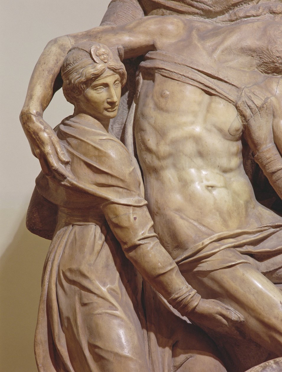 Detalj av Florens Pieta, c.1550 marmor av Michelangelo Buonarroti