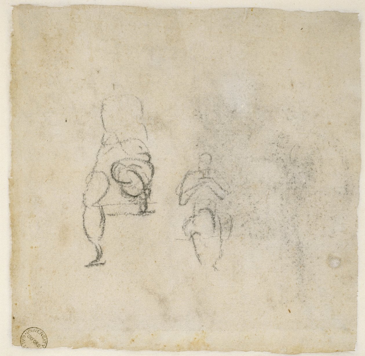 Figurstudier, c.1511 (svart krita på papper) av Michelangelo Buonarroti