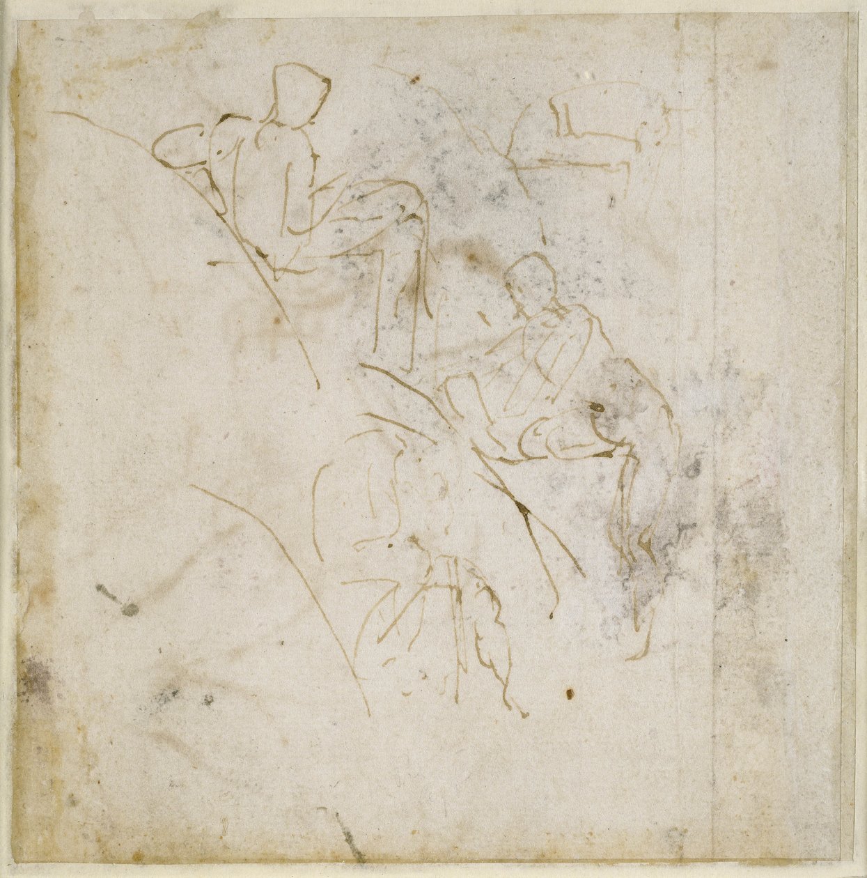 Figurstudie, ca 1511 av Michelangelo Buonarroti