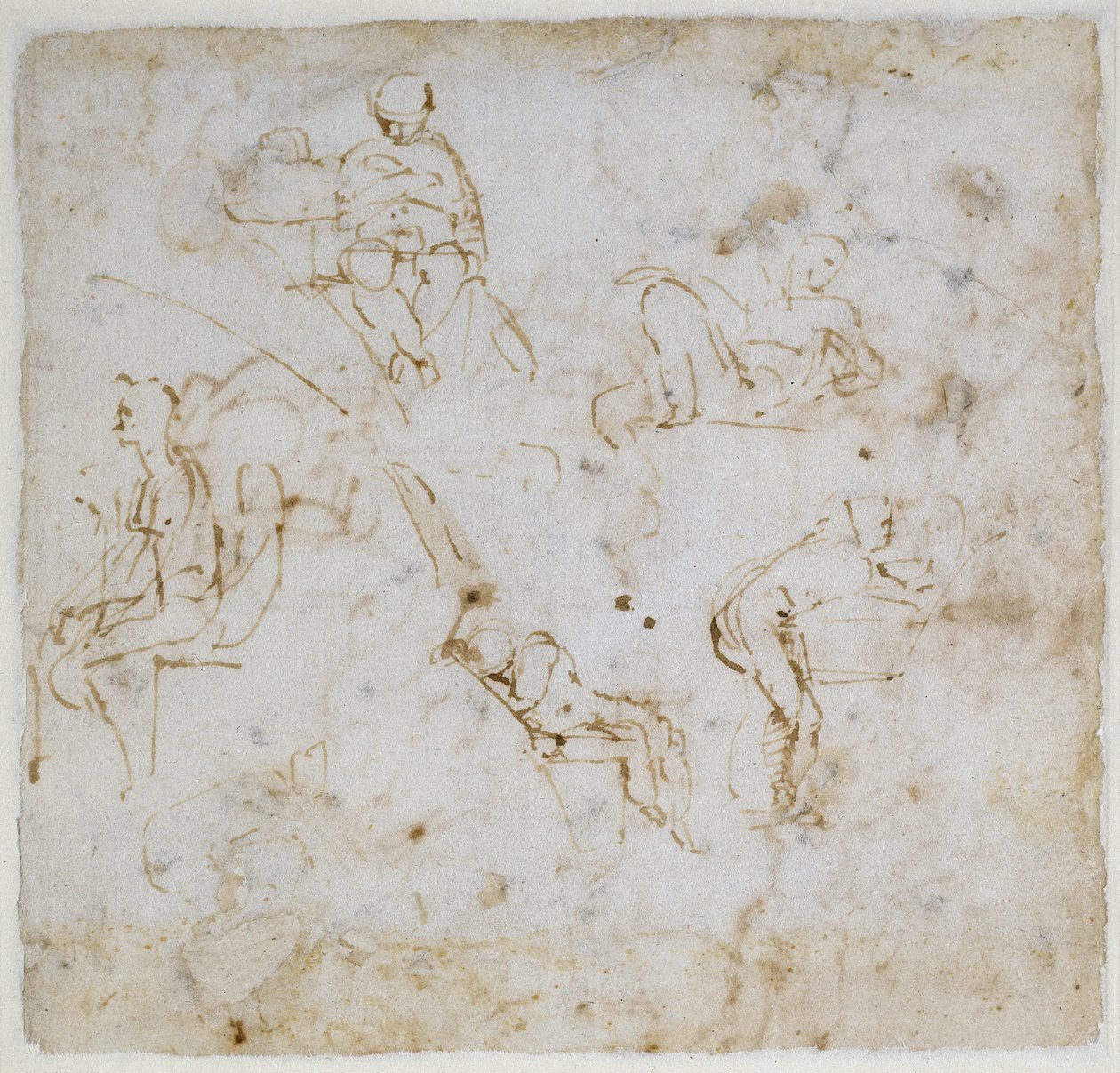 Figurstudie, ca 1511 av Michelangelo Buonarroti