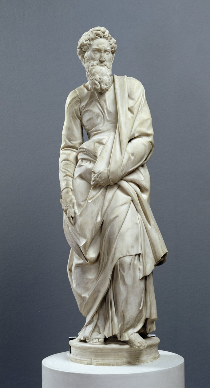 Saint Paul, från Piccolomini-altaret, 1501-4 (marmor) (se 134172 och 134173) av Michelangelo Buonarroti