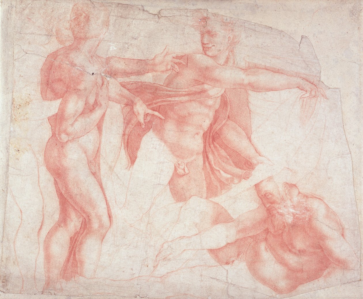 Studier av manliga nakenbilder av Michelangelo Buonarroti