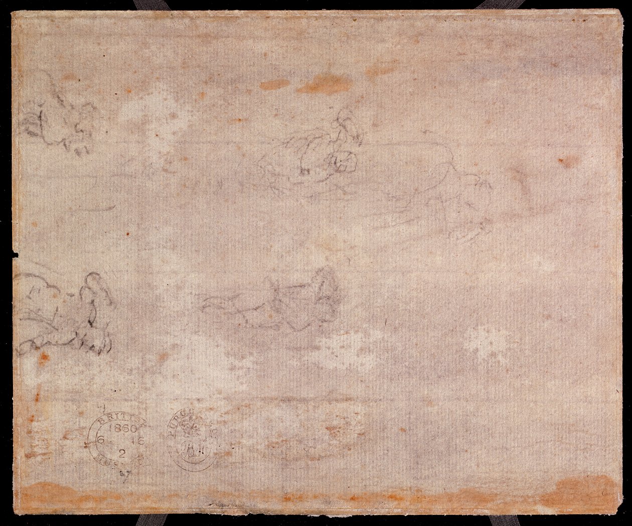 Studie av figurer (svart krita på papper) (recto) (för verso se 191778) av Michelangelo Buonarroti