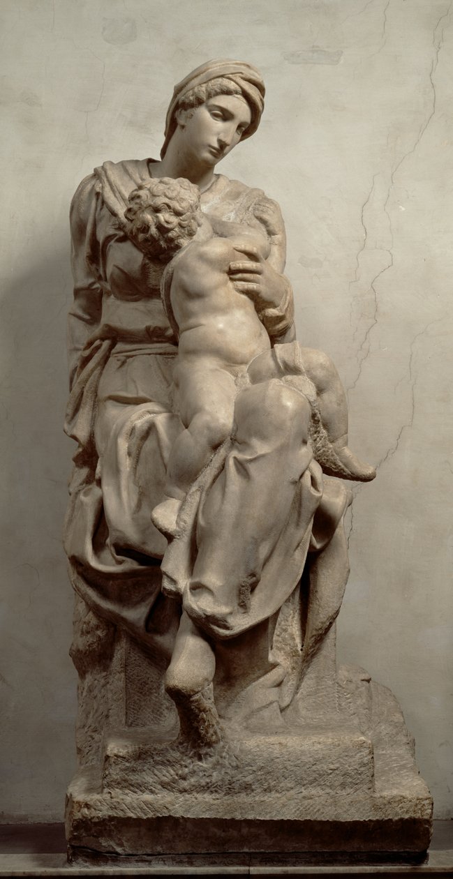 Jungfrun och barnet (marmor) (se även 63079) av Michelangelo Buonarroti