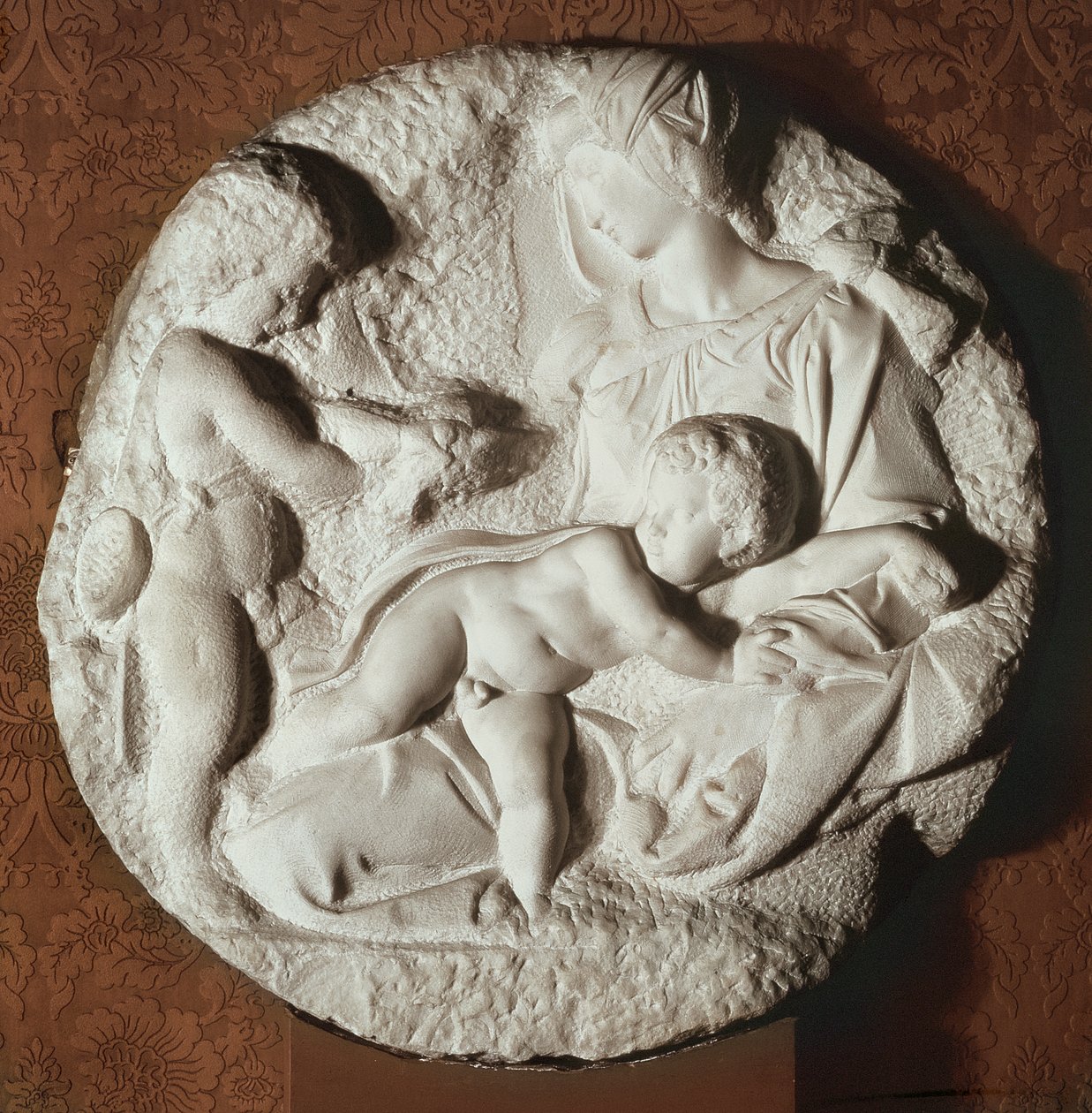 Tondo Taddei, cirkulär sten skulpterad panel av Michelangelo Buonarroti (1475-1564) av Michelangelo Buonarroti