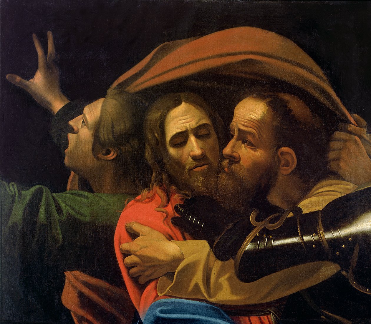 The Taking of Christ olja på duk-detalj av 204177 av Michelangelo Merisi Caravaggio