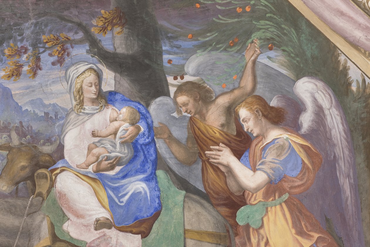 Scener ur Jungfru Marias liv, detalj av 3498750 av Michelangelo Carminati