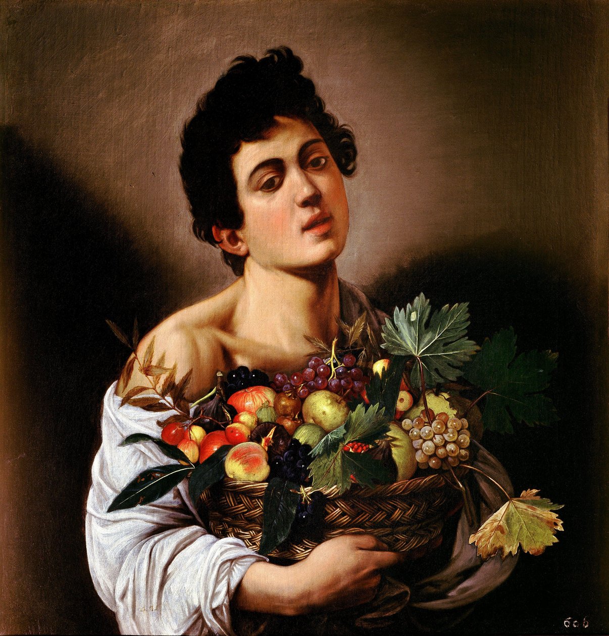 Boy with a Basket of Fruit av Michelangelo Merisi Caravaggio